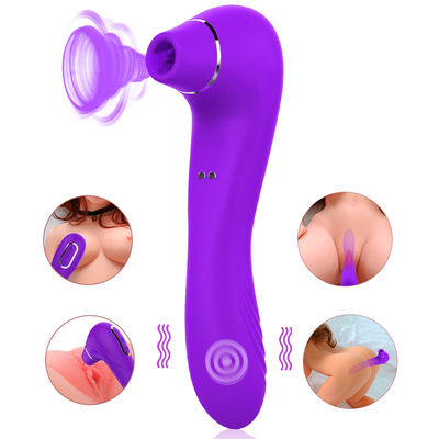 Wasbare Volwassen Geslachtsvibrators die Tongstuk speelgoed 10 Snelheden 190mm Flicking