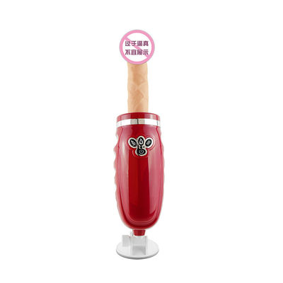 Volwassen Speelgoed Draadloze Verre Kogel die het Telescopische 18.7cm Trillen Dildo verwarmen