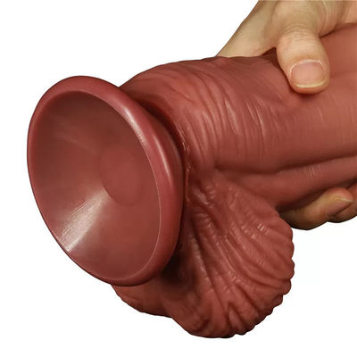 Zachte Realistische Rubberpenies 24.5cm Vrouwelijke waterdichte Masturbator