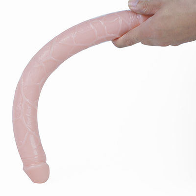 Waterdicht Realistisch Dubbel Geleid Dong 38cm Flexibel voor Vrouwen