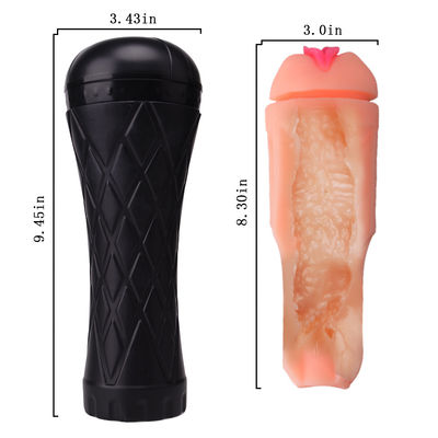 ABS TPE Realistisch Mannelijk Masturbatiespeelgoed 24cm Mondelinge Vaginalle