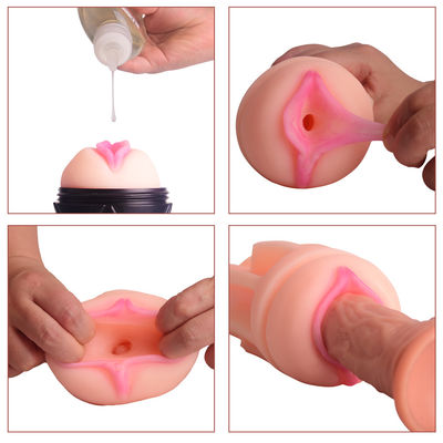ABS TPE Realistisch Mannelijk Masturbatiespeelgoed 24cm Mondelinge Vaginalle