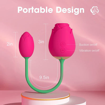 IPX7 Rose Sucking Remote Control Love-de Rangsilicone van het Eivoedsel