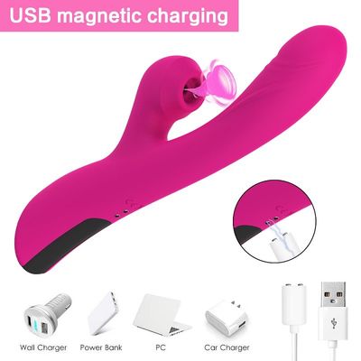10 het Elektrische Zuigen Massager 23.7cm van snelheidsmultifunctions Dildo Stil Ontwerp