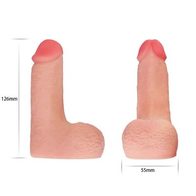 5inch 126mm Limpy-Geslacht Toy Realistic Bulges For Lesbian van Haan het Zachte Dildo