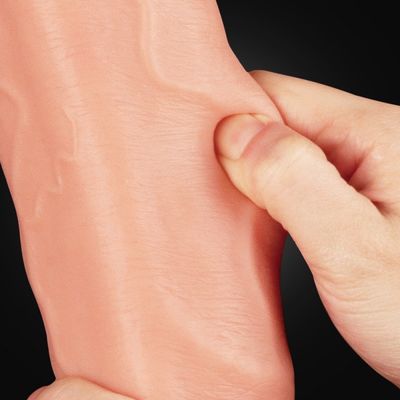 12inch de dubbele Gelaagde waterdichte riem van de Silicone Realistische Haan op dilldo