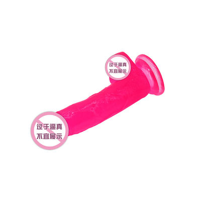 Realistisch het Geslachtsstuk speelgoed 22cm van Zuignapdildo Crystal Dick For Women
