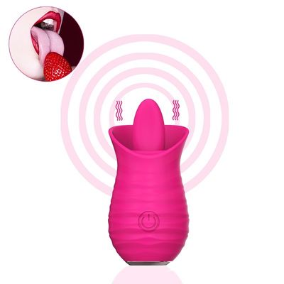 USB die Rose Red Vibrator Sex Toy-Ei het Elektrische Likken Massager 7000RPM laden