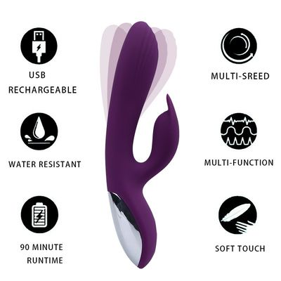 USB-het Laden 	22.5cm Vibratorgeslacht Toy Healthy Silicone 10 Snelheid