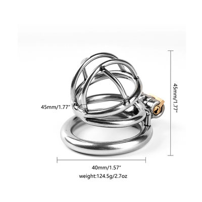 Van het het Geslachtsspeelgoed van roestvrij staalmensen de Haan Chastity Cage Male Chastity Device 50mm