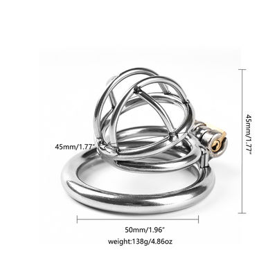Van het het Geslachtsspeelgoed van roestvrij staalmensen de Haan Chastity Cage Male Chastity Device 50mm