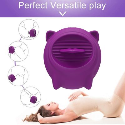 10 het Geslachtsspeelgoed van de Vrouwen van het snelhedenuitsteeksel Zuigend Mondeling het Likken Medisch Silicone 6.5cm