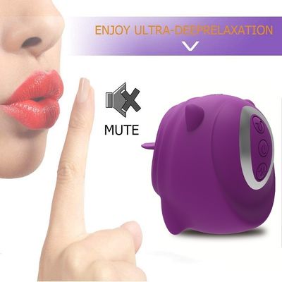 10 het Geslachtsspeelgoed van de Vrouwen van het snelhedenuitsteeksel Zuigend Mondeling het Likken Medisch Silicone 6.5cm