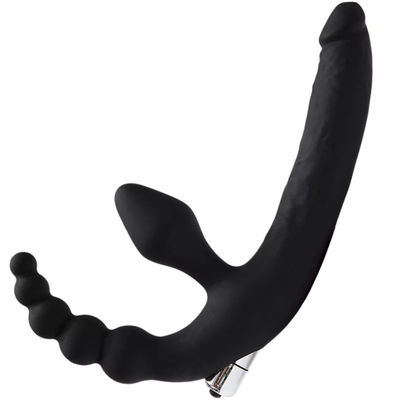 14cm de Dubbele van het Speelgoedstrapon Dildo van het Massagelgbt Geslacht Vibrator van de het Uiteindestop