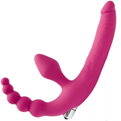 14cm de Dubbele van het Speelgoedstrapon Dildo van het Massagelgbt Geslacht Vibrator van de het Uiteindestop
