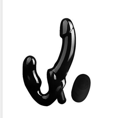 10 Dubbel Dong 24.5cm van het snelheden Lesbisch Silicone Draadloze Afstandsbediening