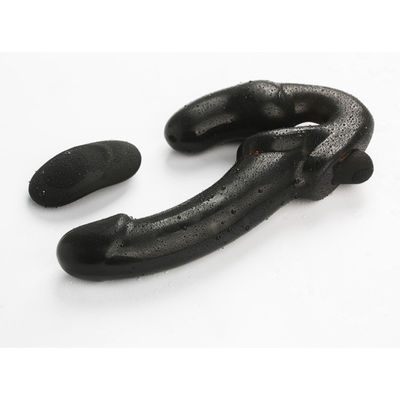 10 Dubbel Dong 24.5cm van het snelheden Lesbisch Silicone Draadloze Afstandsbediening