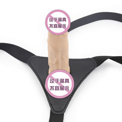 Riem van het het Geslachtsspeelgoed van vlees de Dubbele Dildo LGBT op Penis 10cm voor Paren